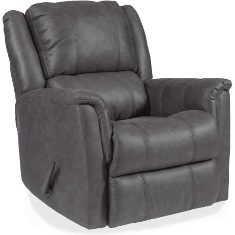 Rhode Manual Swivel Glider Recliner in Steel Gray Fabric