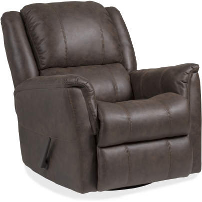 Rhode Manual Swivel Glider Recliner in Walnut Brown Fabric