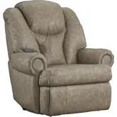 Knox King Comfort Power Recliner in Taupe Fabric