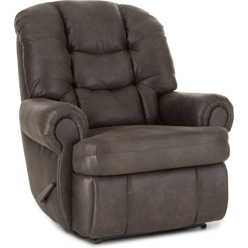 Lennox King Size Manual Recliner in Tumbleweed Gray Leather Look Fabric