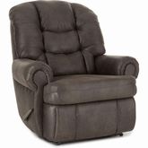 Lennox King Size Manual Recliner in Tumbleweed Gray Leather Look Fabric