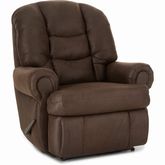 Lennox King Size Manual Recliner in Walnut Brown Leather Look Fabric