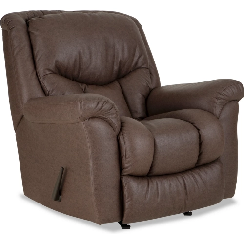 Henley Manual Rocker Recliner in Chocolate Brown Fabric