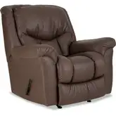 Henley Manual Rocker Recliner in Chocolate Brown Fabric