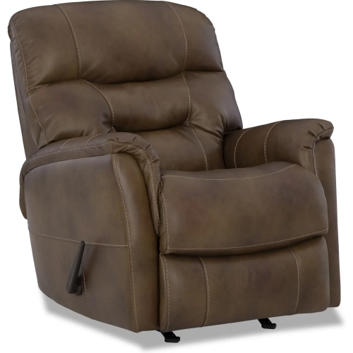 Napoli Rocker Recliner in Saddle Brown Top Grain Leather