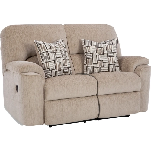 Payday Manual Reclining Loveseat in Beach Tan Fabric