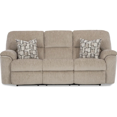 Payday Manual Reclining Sofa in Beach Tan Fabric