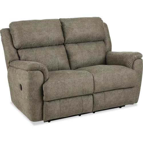 Laurel Manual Recline Loveseat in Tan Brown Fabric