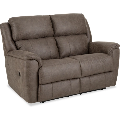 Laurel Manual Recline Loveseat in Espresso Brown Fabric