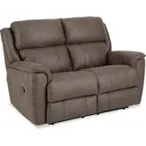 Laurel Manual Recline Loveseat in Espresso Brown Fabric