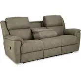 Laurel Manual Recline Sofa in Tan Brown Fabric