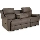 Laurel Manual Recline Sofa in Espresso Brown Fabric