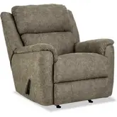 Laurel Manual Rocker Recliner in Tan Brown Fabric