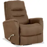 Nantucket Manual Swivel Glider Recliner in Chocolate Brown Fabric