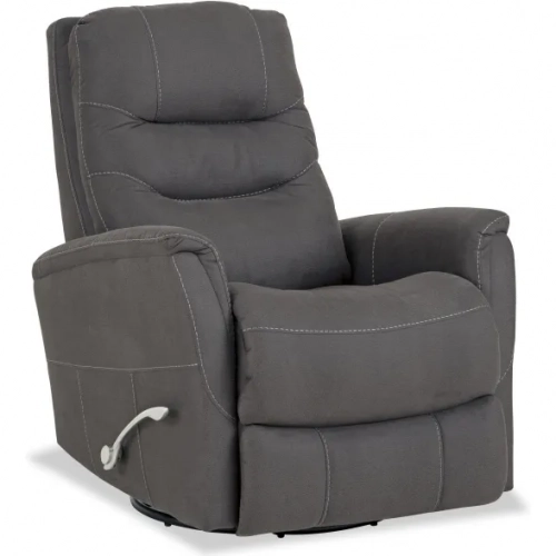 Nantucket Manual Swivel Glider Recliner in Denim Gray Fabric
