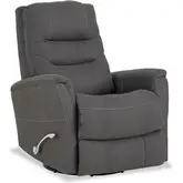 Nantucket Manual Swivel Glider Recliner in Denim Gray Fabric