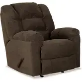 Rowan Manual Rocker Recliner in Bridgestone Truffle Brown Fabric