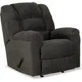 Rowan Manual Rocker Recliner in Martina Charcoal Gray Fabric