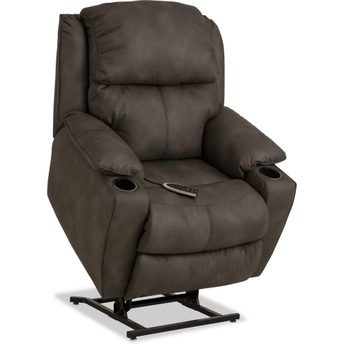 Timber Power Zero Gravity Lift Chair in Pewter Gray Vegan Leather