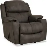 Timber Manual Rocker Recliner in Pewter Gray Vegan Leather