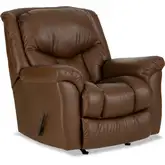 Wilder Manual Rocker Recliner in Brown Brown Top Grain Leather