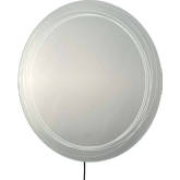 Mojave 36" Round Backlit LED Wall Mirror in Chrome