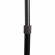 Roswell 1 Light Arc Floor Lamp in Black, Black Marble & White Linen