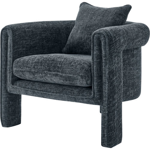 Heidi Accent Arm Chair in Grenada Charcoal Gray Fabric