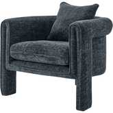 Heidi Accent Arm Chair in Grenada Charcoal Gray Fabric