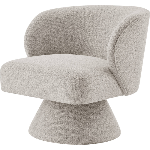 Jacinta Swivel Accent Chair in Horizon Gray Fabric