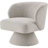 Jacinta Swivel Accent Chair in Horizon Gray Fabric