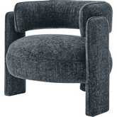 Rebecca Accent Arm Chair in Grenada Charcoal Gray Fabric