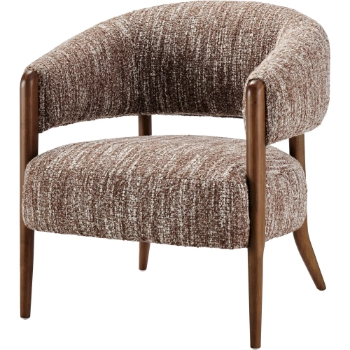Mayla Accent Arm Chair in Dappled Rose Clay Red Boucle Fabric
