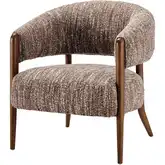 Mayla Accent Arm Chair in Dappled Rose Clay Red Boucle Fabric