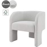 Matteo Accent Arm Chair in Beige Boucle Fabric