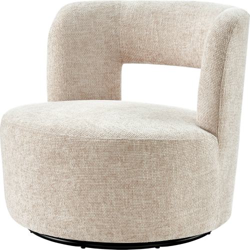 Jazzlyn Swivel Accent Chair in Grenada Cream Fabric