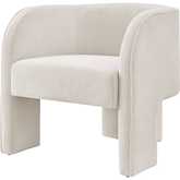 Matteo Accent Arm Chair in Cream Velvet