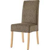 Valencia Dining Chair in Pasadena Taupe Fabric & Wood (Set of 2)