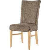 Milton Dining Chair in Pasadena Taupe Fabric & Natural Wood (Set of 2)