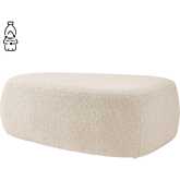 Carlese 44" Ottoman in Palladian Beige Fabric