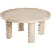Crellin Coffee Table in Weathered Sand Beige Finish Wood
