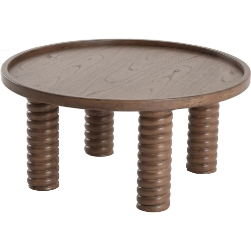 Crellin Coffee Table in Walnut Brown Finish Wood