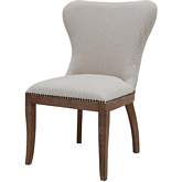 Dorsey Dining Chair in Beige Fabric & Driftwood (Set of 2)