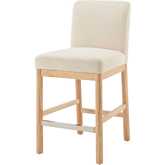 Bloomfield Counter Stool in Santana Cream Fabric & Natural Wood