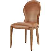 Eldoris Dining Chair in Chocolate Brown Leatherette & Wood (Set of 2)