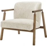 Reiner Accent Arm Chair in Concord Cream Fabric & Wood