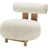 Pamela Accent Chair in Concord Cream Fabric & Wood