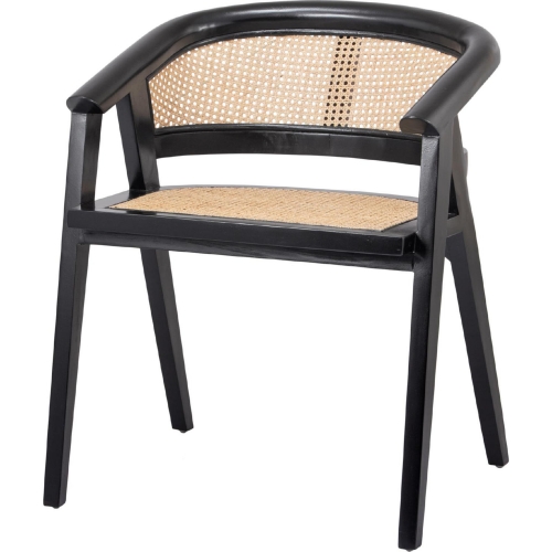 Seine Dining Chair in Rattan & Black Mahogany