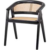 Seine Dining Chair in Rattan & Black Mahogany