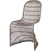 Groovy Dining Chair in Gray Rattan (Set of 2)